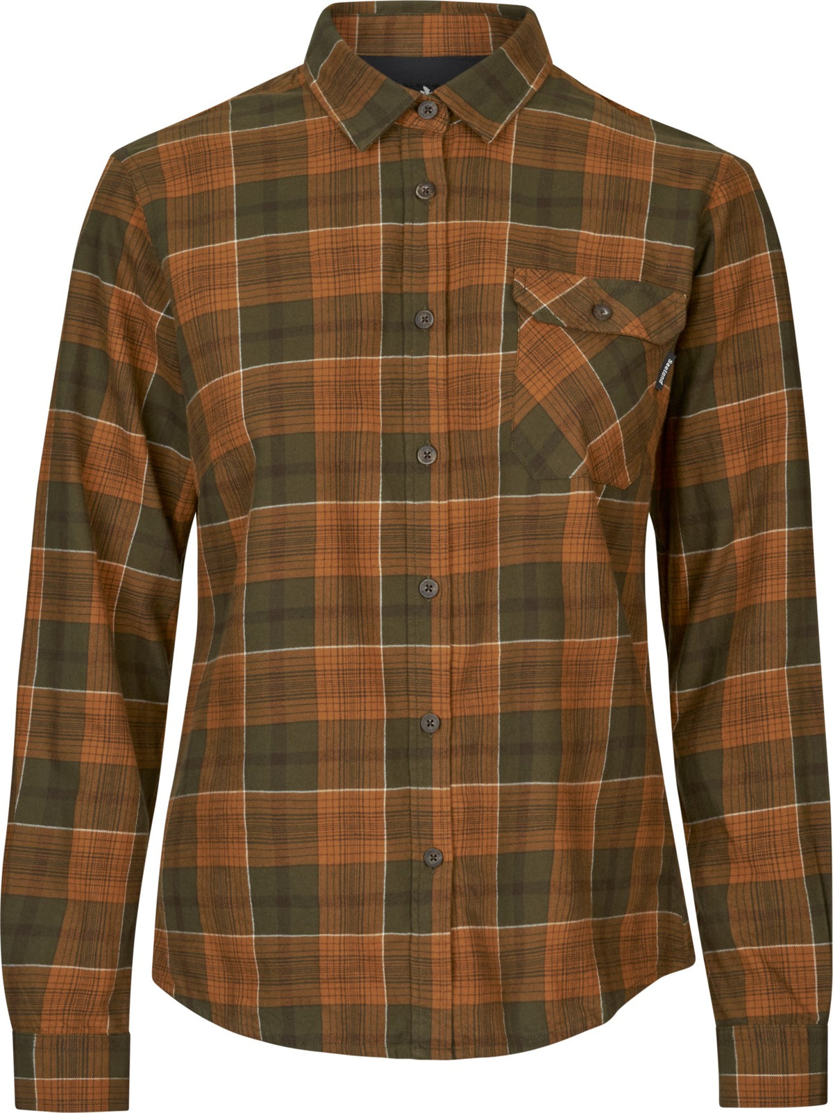 Skye Flannel skjort til kvinder - Grizzly Brown/Terracotta Check - Seeland