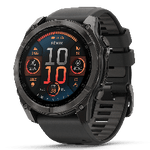 fēnix® 8 Pro – 51 mm, MicroLED, Sapphire, Carbon Grey DLC-titanium med sort/Pebble Grey silikonerem 3