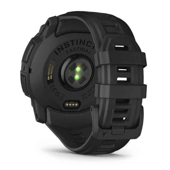Instinct® 3 – 45 mm, Solar, Tactical Edition, Sort med sort rem