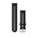 Quick Release remme (18 mm), Sort, sølv hardware 1