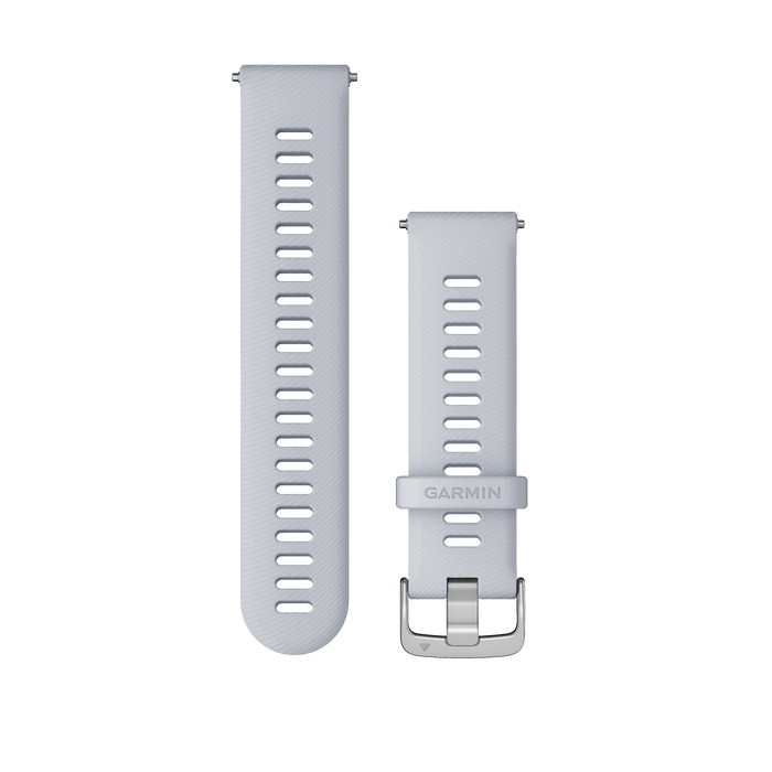 Quick Release remme (20 mm), Gennemskinnelig Whitestone/Cloud Blue med sølv hardware 1