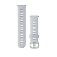 Quick Release remme (22 mm), Gennemskinnelig Whitestone/Turkis med sølv hardware 1