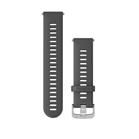 Quick Release remme (22 mm), Grå, sølv hardware 2
