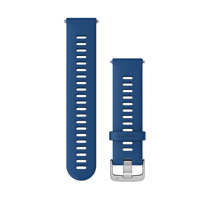Quick Release remme (22 mm), Tidal Blue, sølv hardware 1