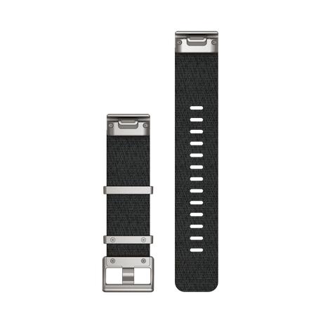 QuickFit® 22 urremme, Jacquardvævet nylonrem – Sort 1