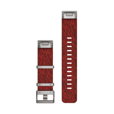 QuickFit® 22 urremme, Jacquardvævet nylonrem – Rød 1