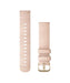 Quick Release remme (20 mm), Blush Pink vævet nylon, lys guld hardware 1