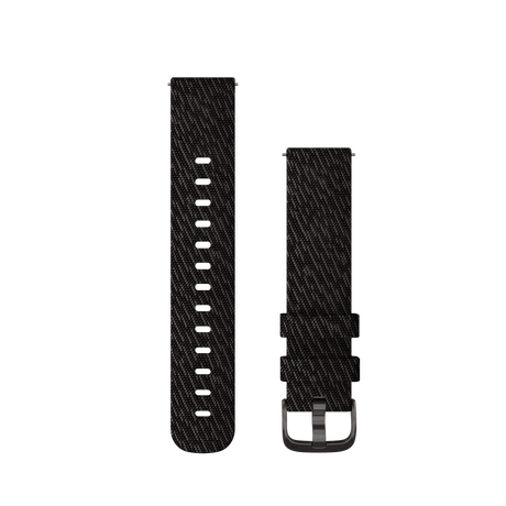 Quick Release remme (20 mm), Black Pepper vævet nylon, Slate hardware 1