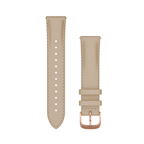 Quick Release remme (20 mm), Lys sand, rosaguld hardware 1