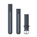 Quick Release remme (18 mm), Sort, sølv hardware 3