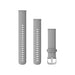Quick Release remme (22 mm), Silver Grey silikone , sølv hardware 3