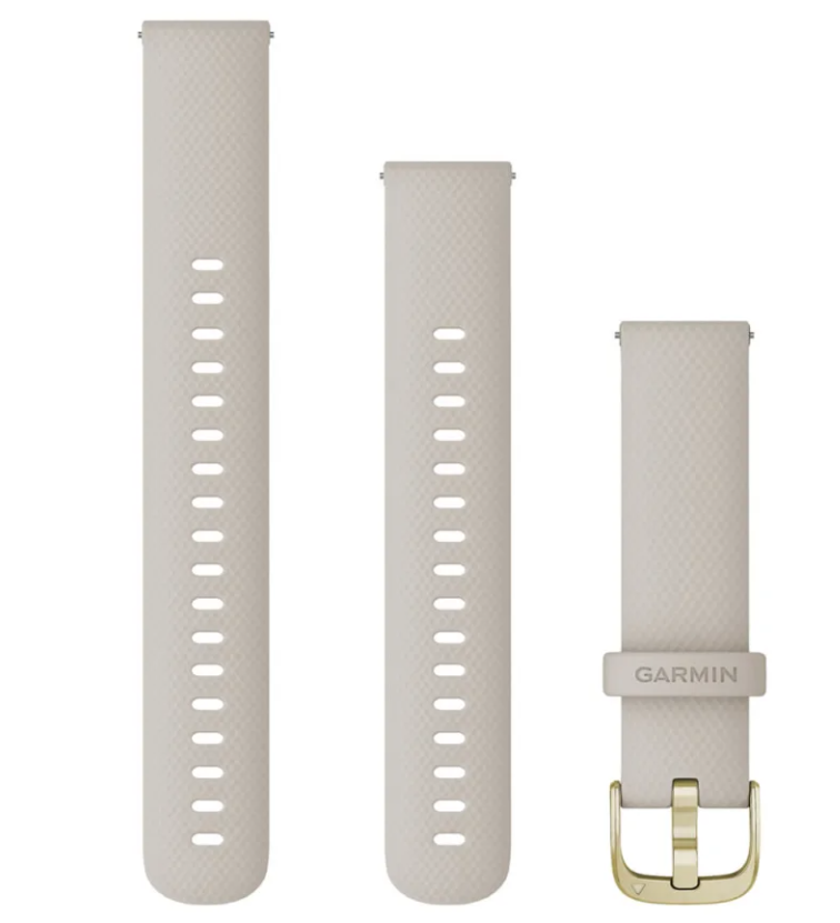 Quick Release remme (18 mm), Lys sand silikone, lys guld hardware 1