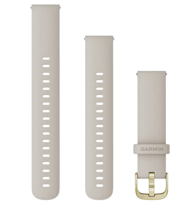 Quick Release remme (18 mm), Lys sand silikone, lys guld hardware 1
