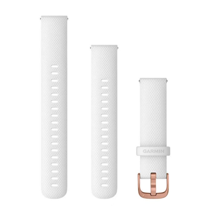 Quick Release remme (20 mm), Hvid, rosaguld hardware 1