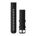 Quick Release remme (18 mm), Sort læder, Brushed Slate hardware 1