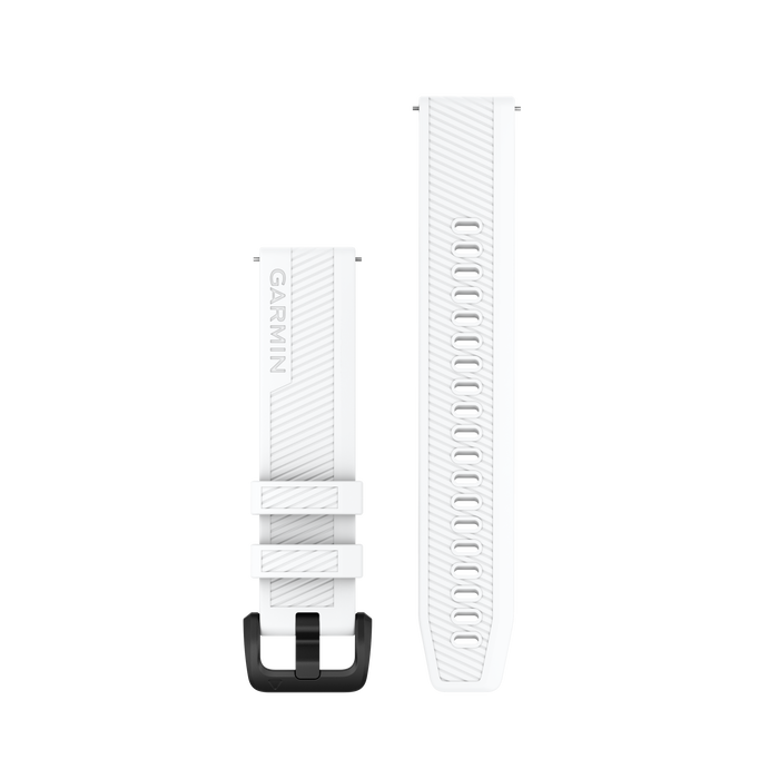 Quick Release remme (20 mm), Hvid, sort hardware 1