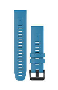 Quick Release remme (20 mm), Gennemskinnelig Whitestone/Cloud Blue med sølv hardware 3