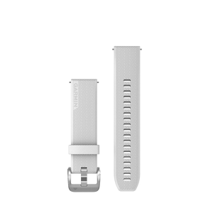 Quick Release remme (20 mm), Hvid, poleret sølv hardware 2
