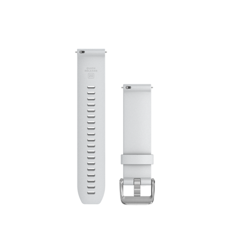 Quick Release remme (20 mm), Hvid, sølv hardware 2