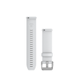 Quick Release remme (20 mm), Hvid, poleret sølv hardware 1