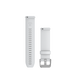 Quick Release remme (20 mm), Hvid, poleret sølv hardware 1