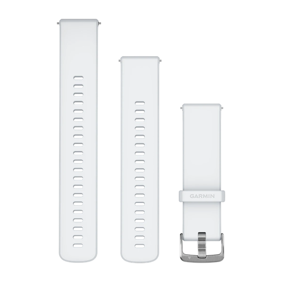Quick Release remme (20 mm), Gennemskinnelig Whitestone/Cloud Blue med sølv hardware 2