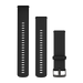 Quick Release-remme (22 mm), Sort med Slate Grey hardware 1