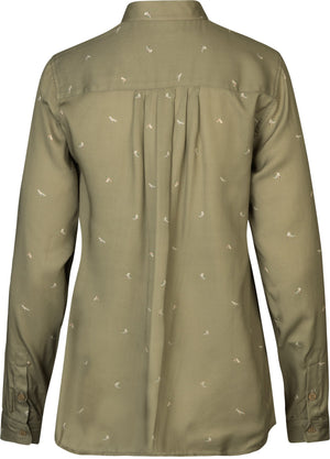 Abigail L/S shirt Women Dust green/Flying ducks - Härkila
