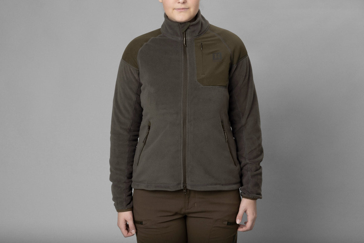 Vilja fleece til kvinder Willow green/Shadow grey - Härkila