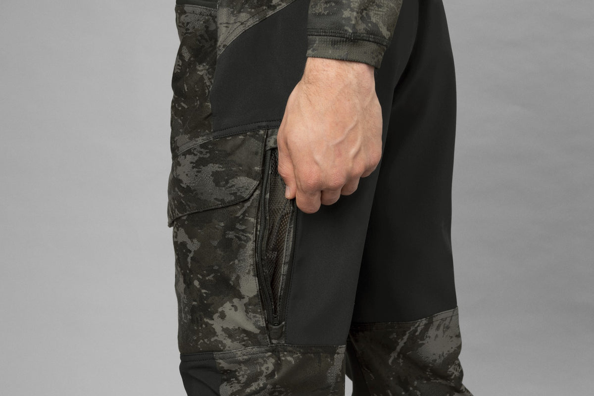Härkila NOCTYX camo - silent bukser AXIS MSP®Black/Black - Härkila