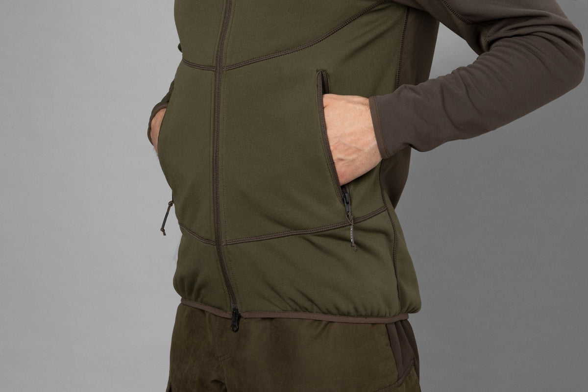 Olaf fleece jakke - Willow green/Shadow grey - Härkila