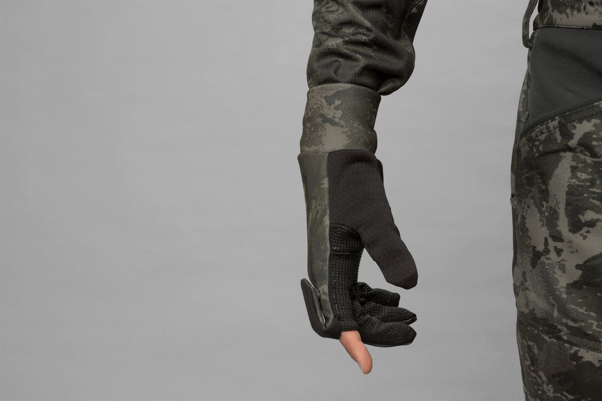 Härkila NOCTYX camo - fleece glove w/foldback finger AXIS MSP®Black - Härkila