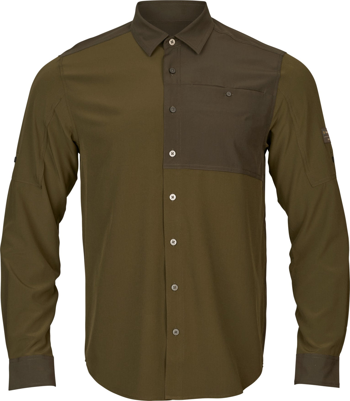 Logmar letvægts L/S-skjorte Dark olive/Willow green - Härkila