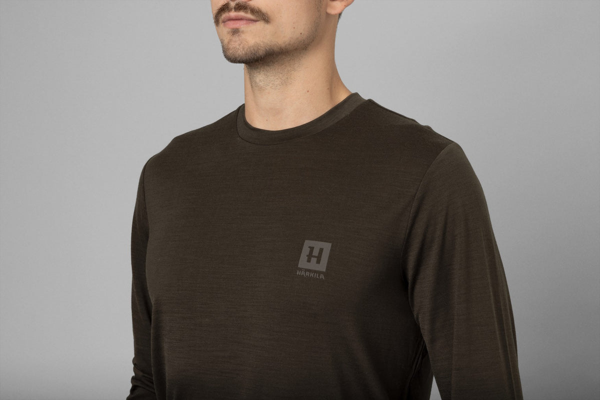Härkila Base All Season L/S t-shirt - Shadow brown - Härkila
