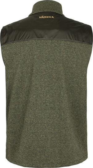 Härkila Kalix fleece vest - Willow green/Shadow brown - Härkila