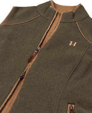 Sandhem Lady fleece vest Willow green melange - Härkila