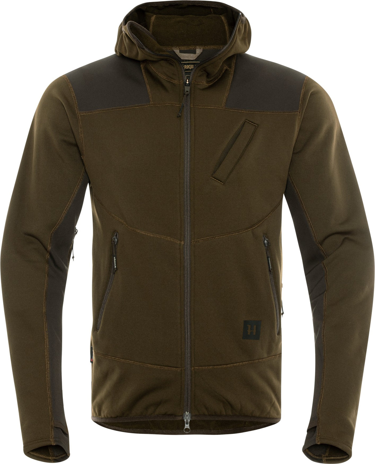 Deer Stalker - fleece hoodie Willow green/Shadow brown - Härkila