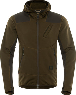 Deer Stalker - fleece hoodie Willow green/Shadow brown - Härkila