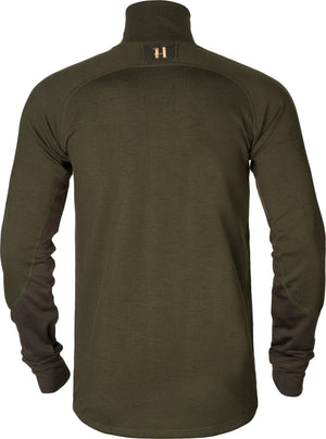 Härkila Base Warm zip neck Willow green/Shadow brown - Härkila