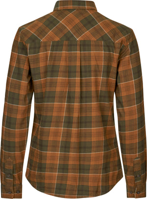 Skye Flannel skjort til kvinder - Grizzly Brown/Terracotta Check - Seeland