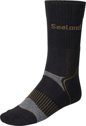 Field Coolmax-strømpe - 2Pack Black/Dark Grey - Seeland