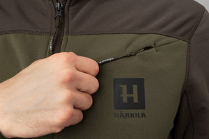 Olaf fleece jakke - Willow green/Shadow grey - Härkila