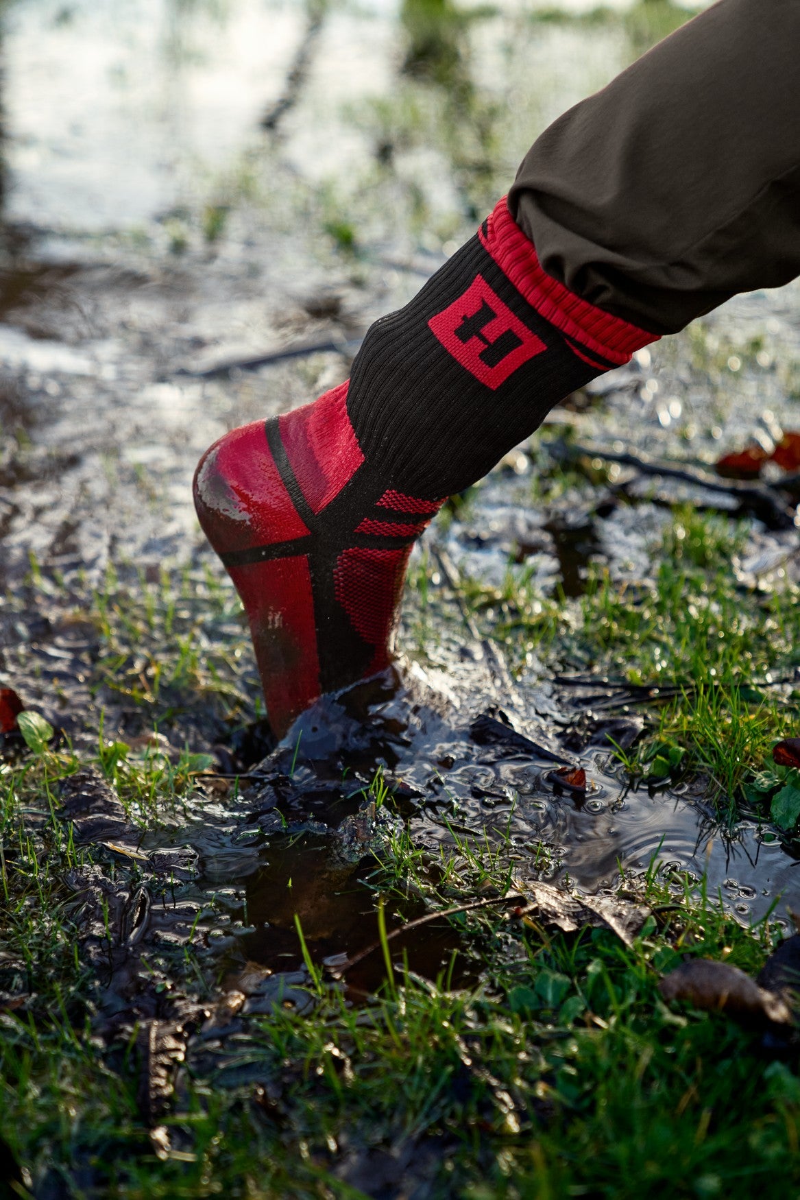 Härkila Vandtætte sokker Red/Black - Härkila