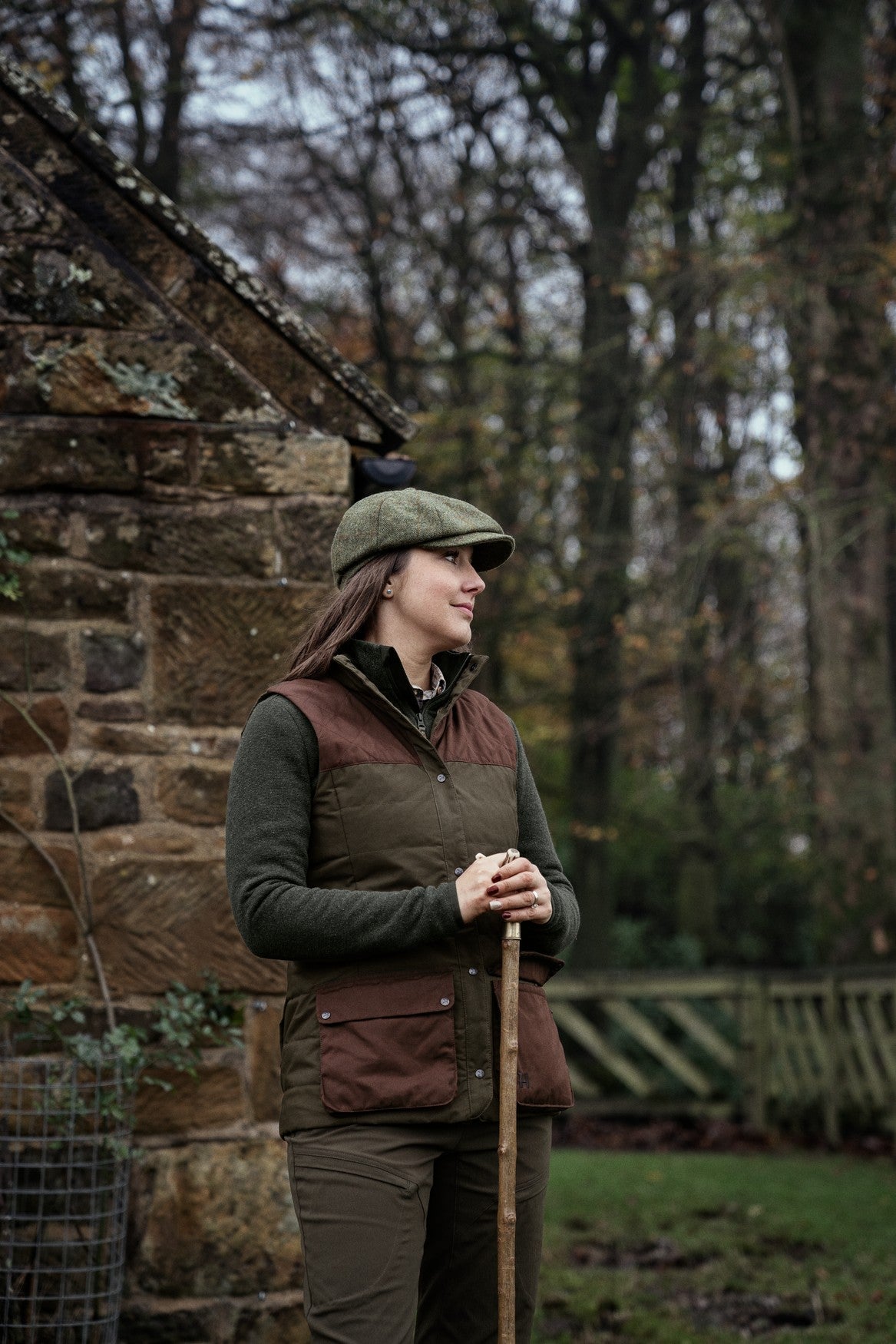 Retrieve vest Women Dark warm olive/Burgundy - Härkila