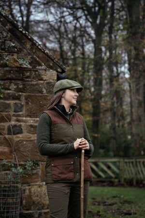 Retrieve vest Women Dark warm olive/Burgundy - Härkila