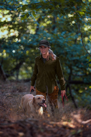 Olivia Skjorte Women Pine green - Seeland