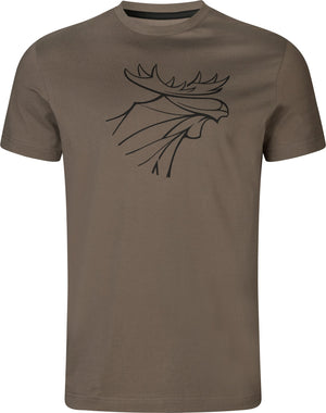 Härkila graphic t-shirt 2-pack - Brown granite/Phantom - Härkila