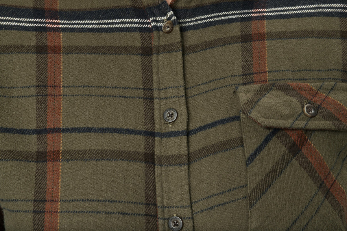 Skye Flannel skjort til kvinder - Grape Leaf/Terracotta Check - Seeland