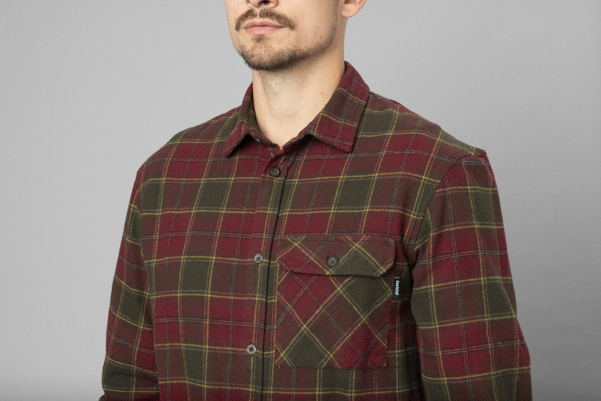 Glen Flannel Skjorte - Red forest check - Seeland