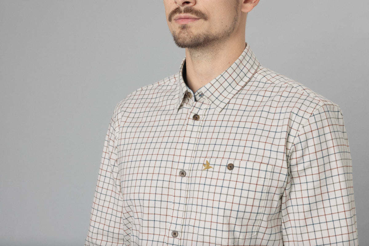 Oxford Shooting Skjorte - Grape Leaf/Terracotta Check - Seeland